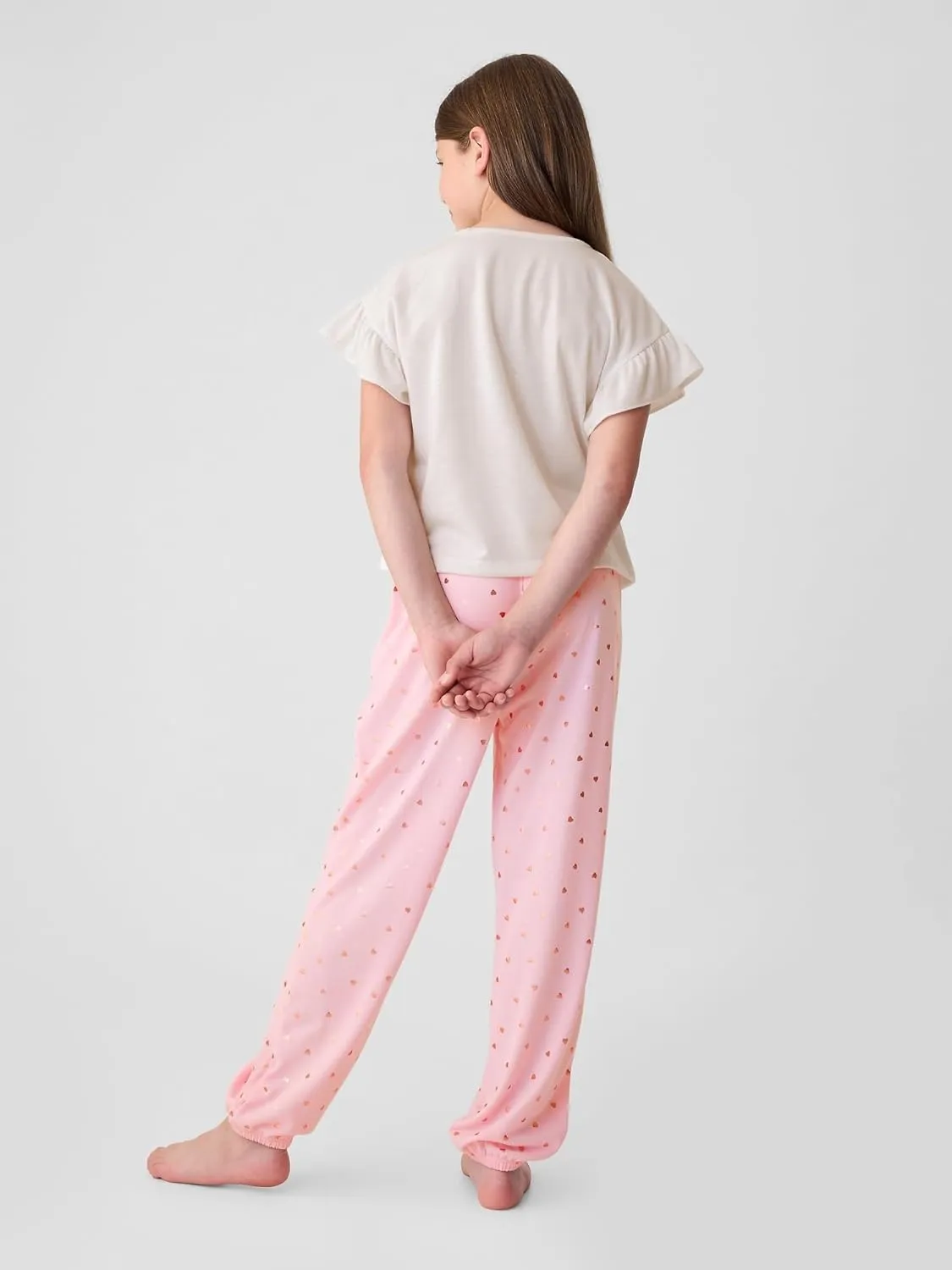 GAP Girls' Flutter Short Sleeve Jogger Sleep Set