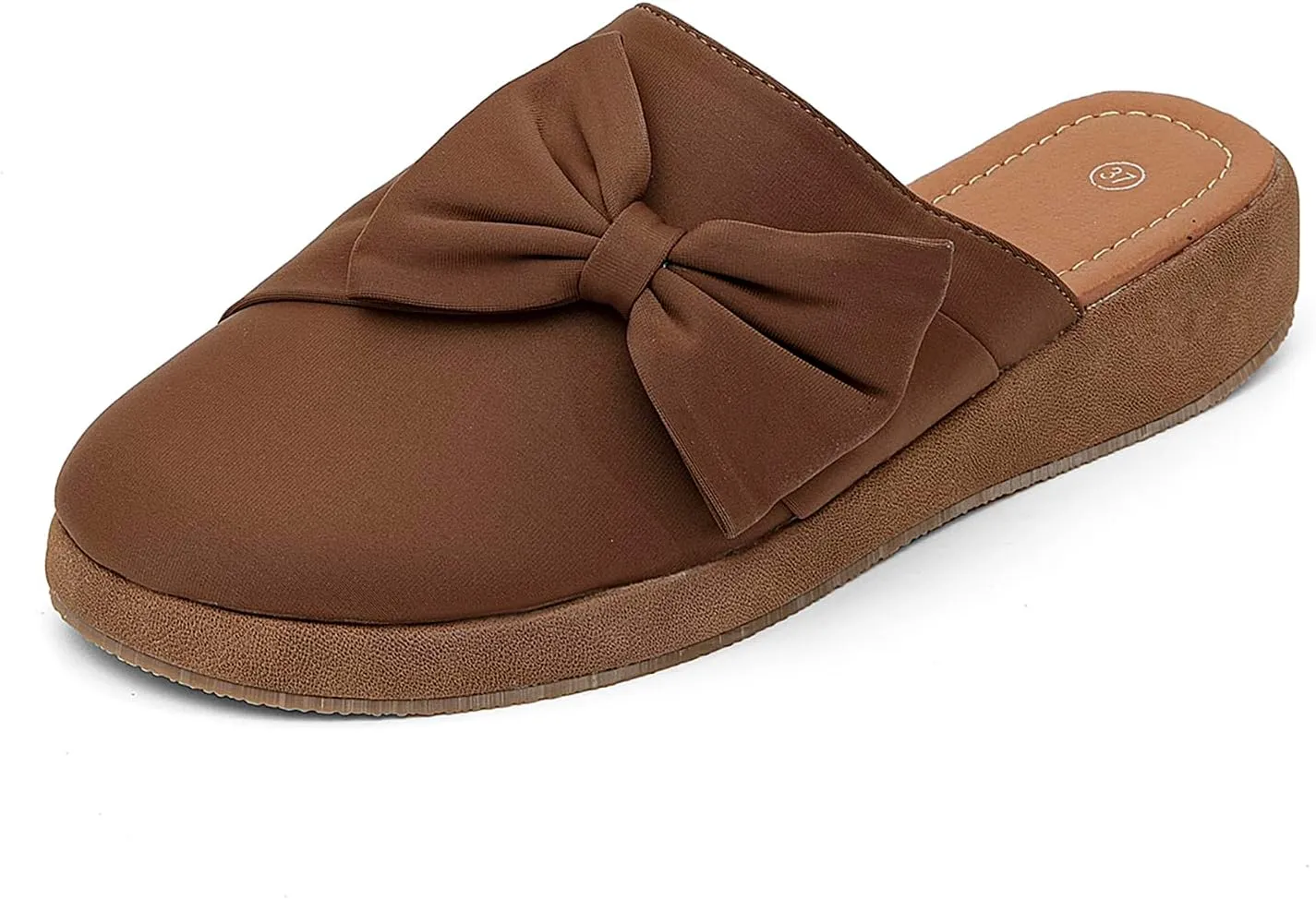 getmorebeauty Women's Cute Bow Mules Platform Clogs Closed Toe Slip-on Wedge Slides Sandals Summer Shoes