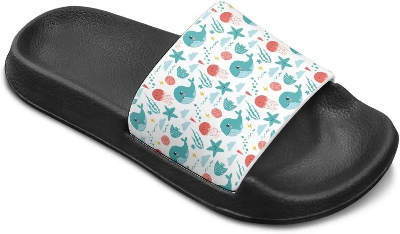 Girls Boys Slide Sandals Kids Summer Comfortable Slippers Slip On for Outdoor Beach Pool Shower Fit Little Big Kids