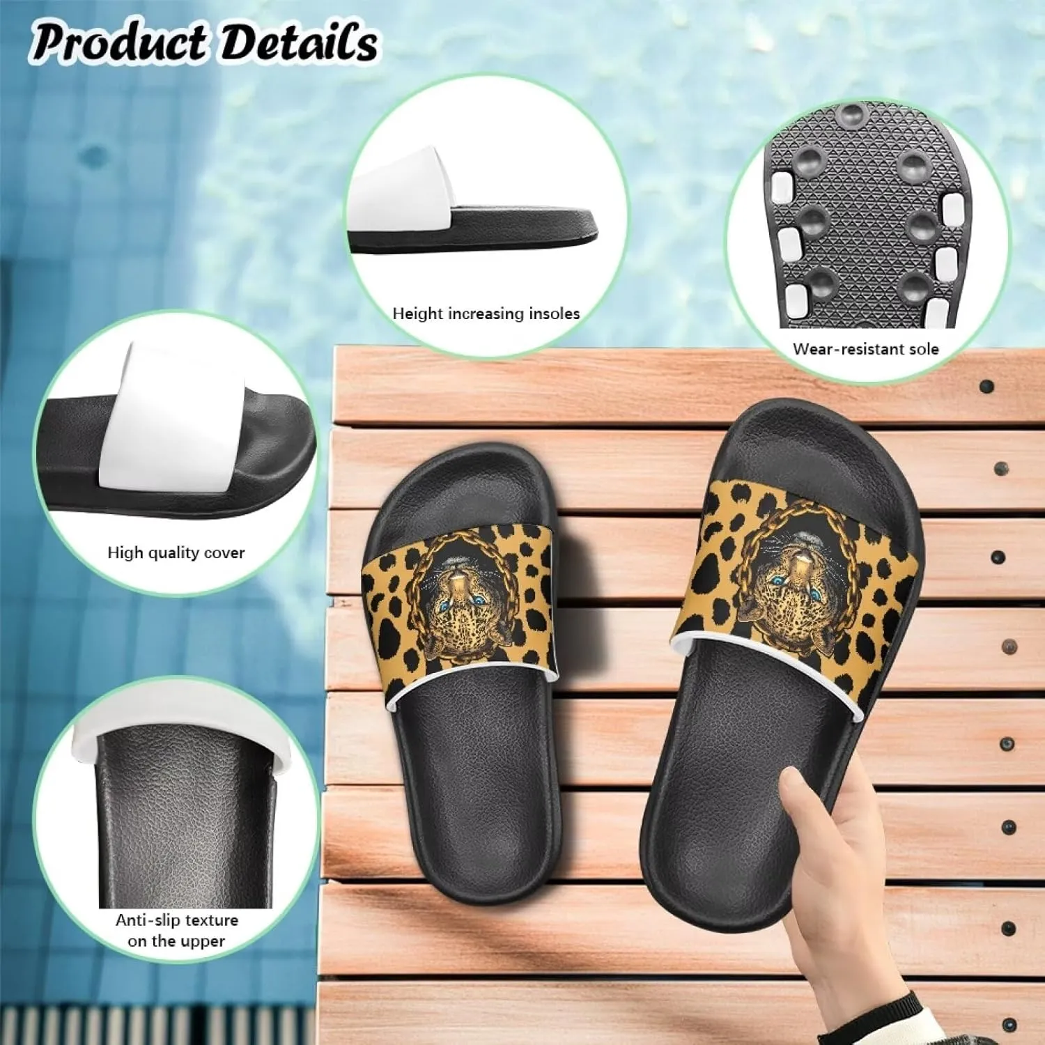 Girls Boys Slide Sandals Kids Summer Comfortable Slippers Slip On for Outdoor Beach Pool Shower Fit Little Big Kids