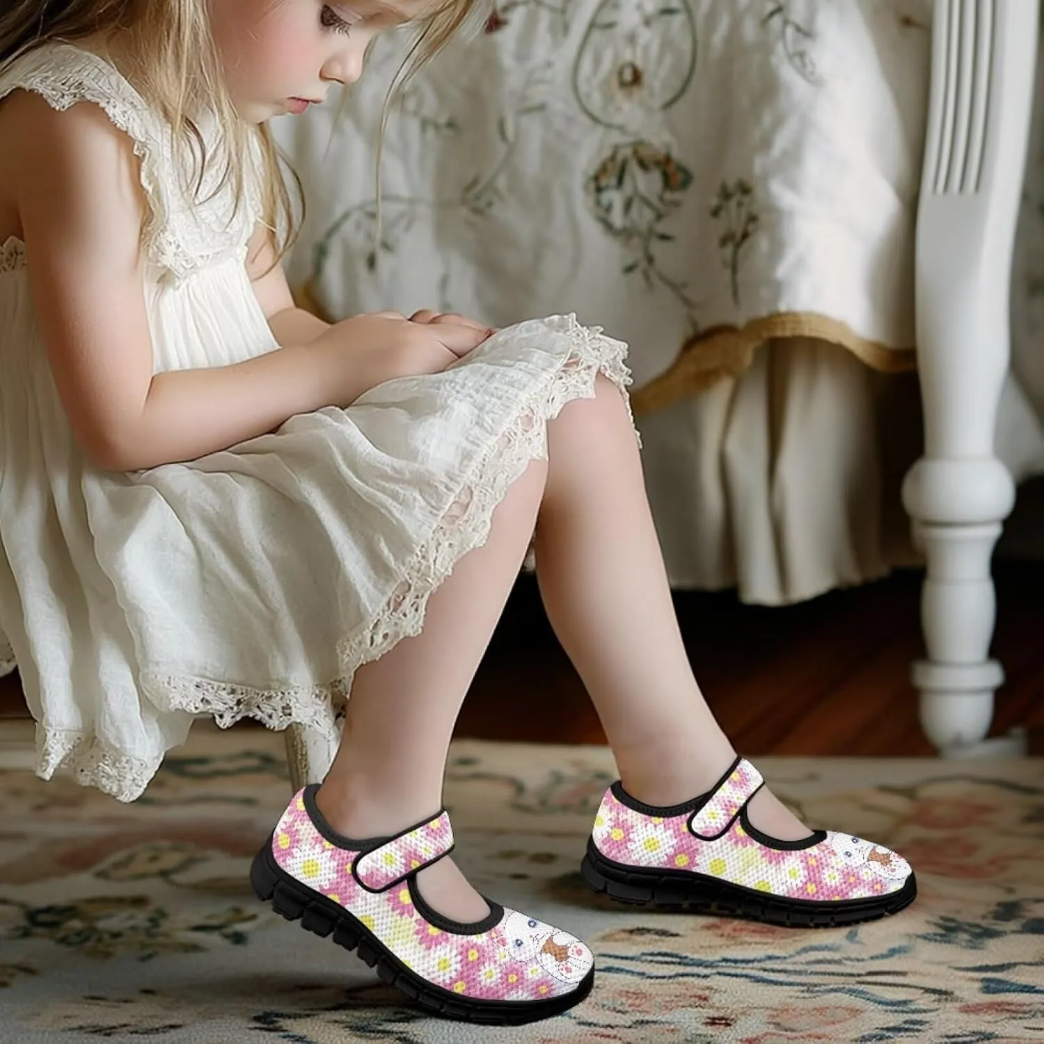 Girls Dress Shoes Ballet Mary Jane Flats Princess Shoes for Little Kid/Big Kid