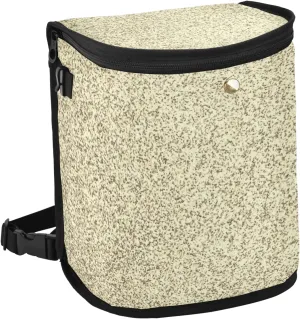 Gold Golden Glitter and Glare Pattern Spill-Proof Car Trash Can Organizer Hanging Large Auto Garbage Storage Bag Bin with Big Opening Lid Leakproof Waste Basket