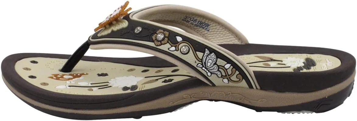 Gold Pigeon Shoes SIGNATURE Comfort Ergonomic Walking Flip Flops for Women
