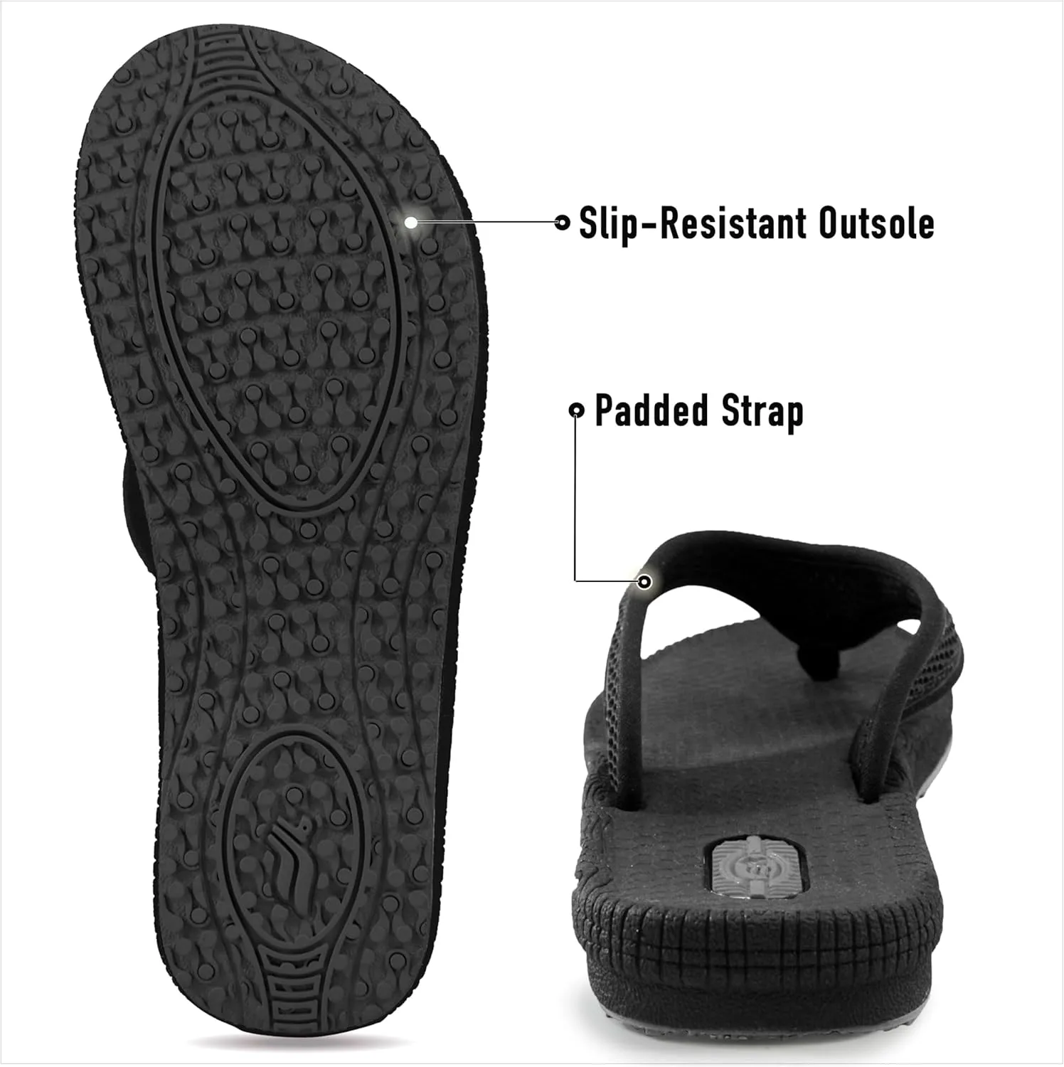 Gold Pigeon Shoes SIMPLUS Unisex Ultra-Cuhion Yoga Mat Flip-Flops with Heel Support