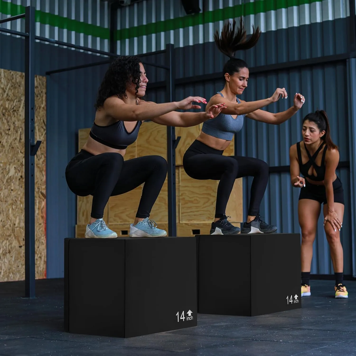 Goplus 3 in 1 High Density Foam Plyometric Jump Box, Plyo Box with Non-Slip PU Cover & Easy Clean Design for Home Gym HIIT Training Equipment, No Assembly Required