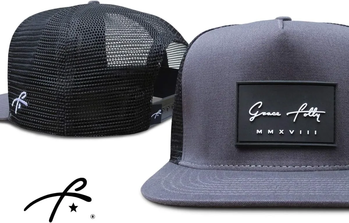 Grace Folly Trucker Hat for Men & Women. Snapback Mesh Caps
