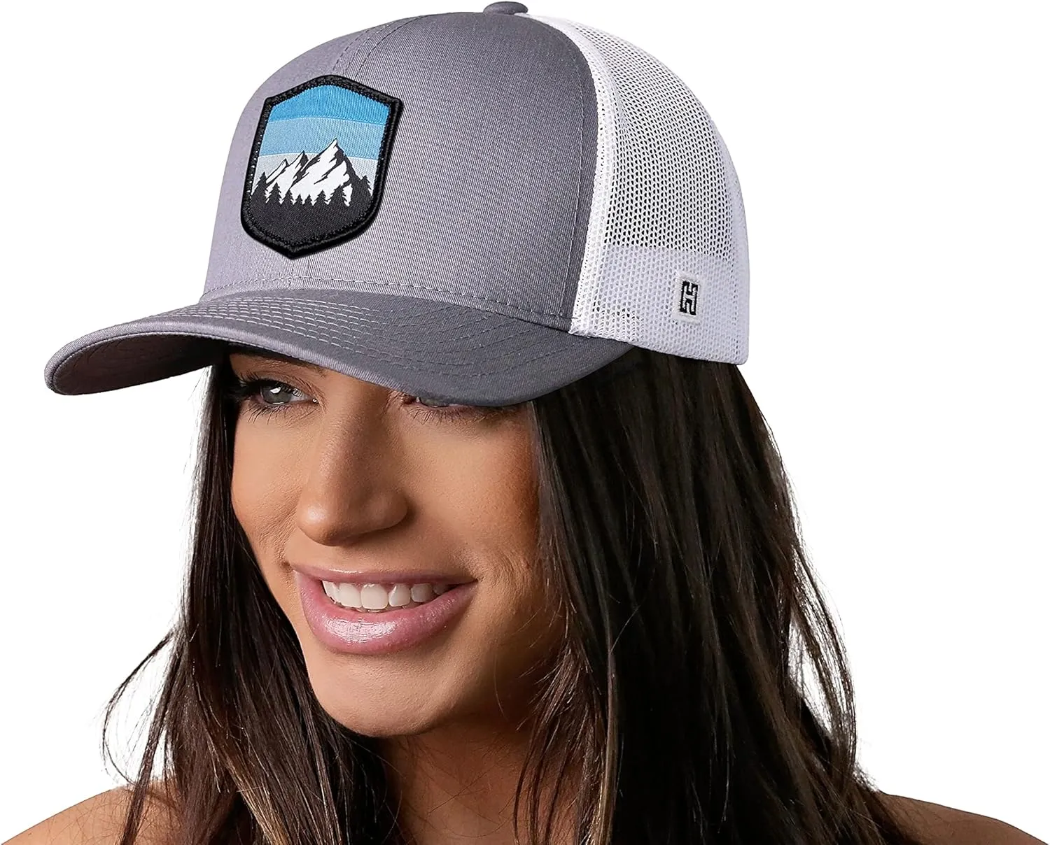 HAKA Camping Trucker Hat, Mountain Mesh Outdoor Hat for Men & Women, Adjustable Snapback Baseball Cap, Golf Hat