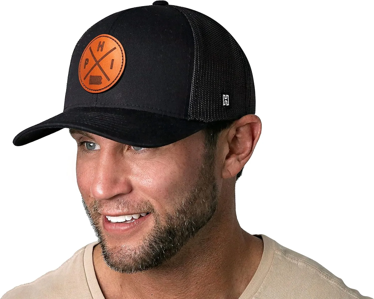 HAKA State City Trucker Hat for Men & Women, Adjustable Baseball Hat, Mesh Snapback, Sturdy Outdoor Black Golf Hat
