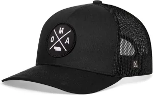 HAKA State City Trucker Hat for Men & Women, Adjustable Baseball Hat, Mesh Snapback, Sturdy Outdoor Black Golf Hat
