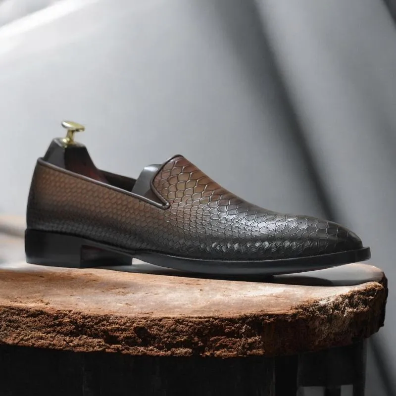 Handmade Python Slip-On Loafers | Luxury Leather Loafer Shoes for Men