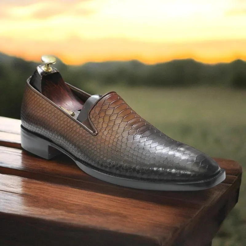 Handmade Python Slip-On Loafers | Luxury Leather Loafer Shoes for Men
