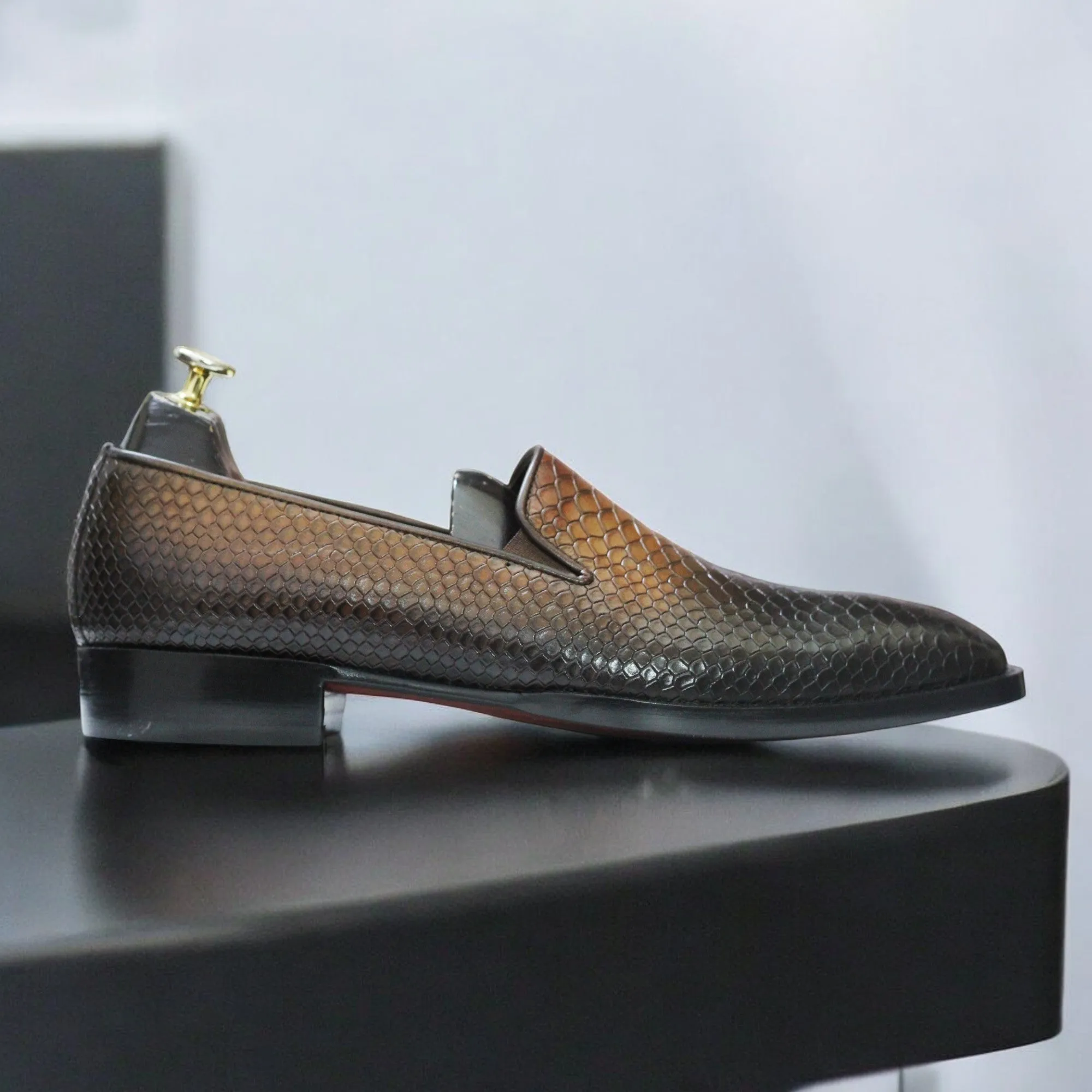 Handmade Python Slip-On Loafers | Luxury Leather Loafer Shoes for Men
