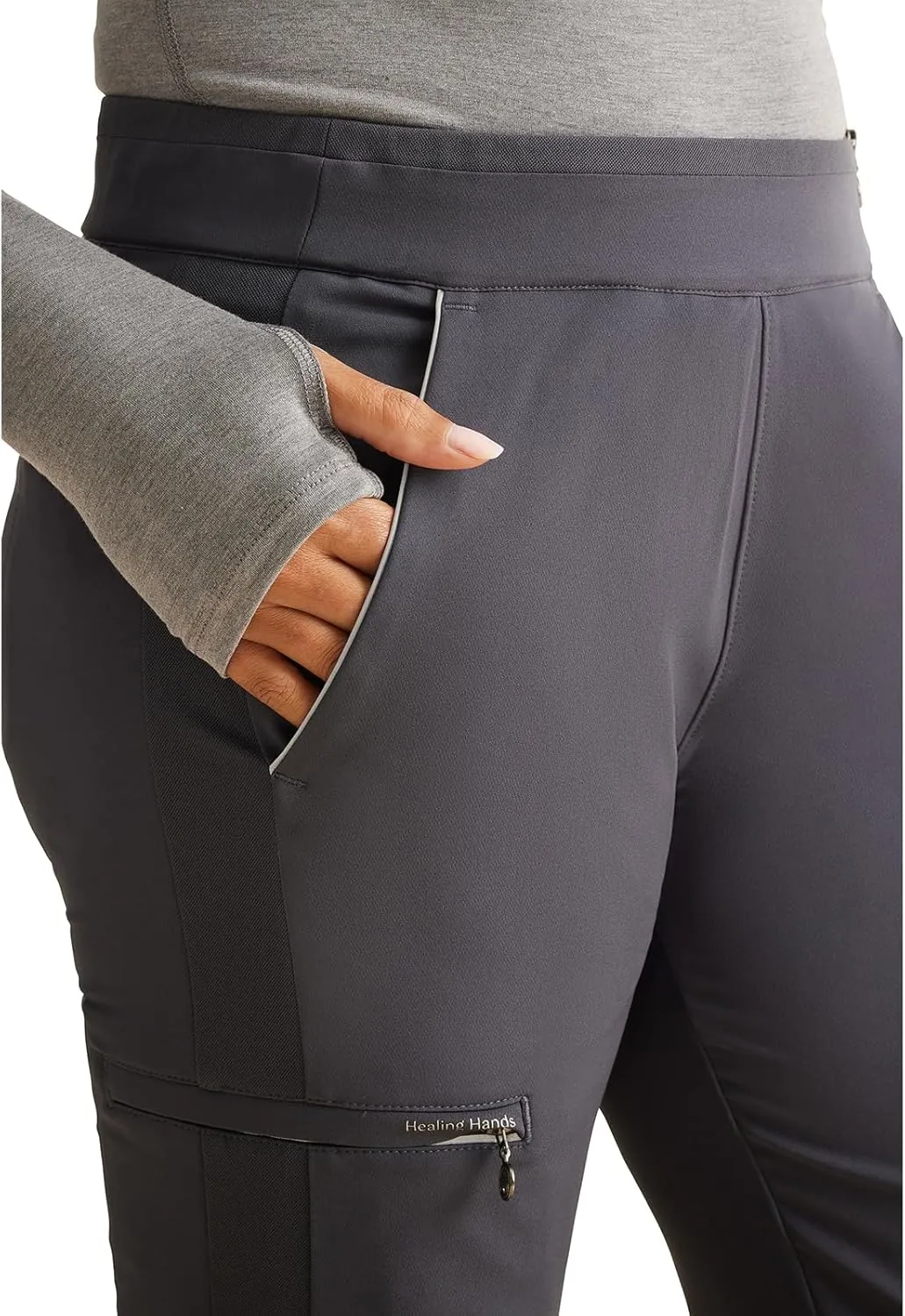 Healing Hands Women's Scrub Pant Mid Rise Nissa with 6 Pockets, Moisture Wicking, 360° Stretch & Recycled Poly - HH100