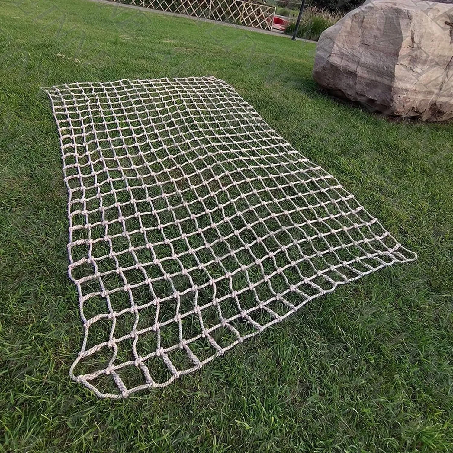 Heavy Duty Climbing Net Indoor Outdoor Decor Rope Net Safety Playground Fence Protective Mesh Truck Cargo Net Cover,1Mx2M(3.3FTx6.6FT)