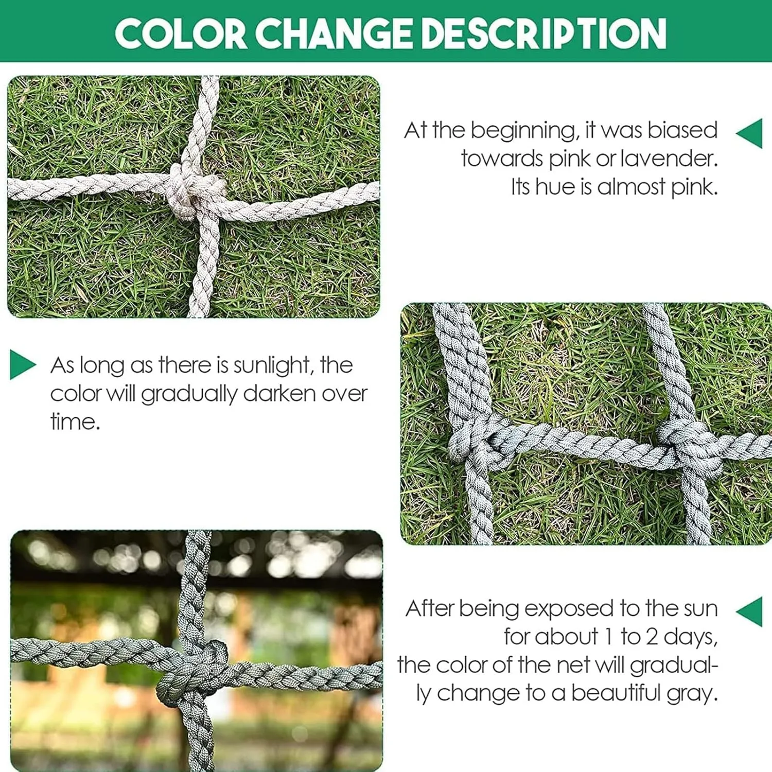 Heavy Duty Climbing Net Indoor Outdoor Decor Rope Net Safety Playground Fence Protective Mesh Truck Cargo Net Cover,1Mx2M(3.3FTx6.6FT)