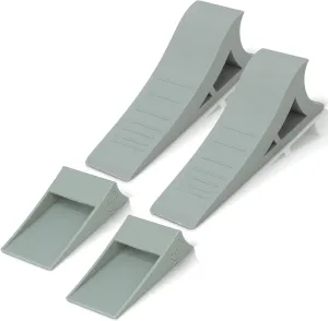 Heavy Duty Rubber Door Stopper – Zero Edge Door Wedge Stops All Doors, Gaps to 1.5 Inch on All Surfaces – Door Stopper Wall Mount Hangs Up When Not in Use for No-Bending Easy Access