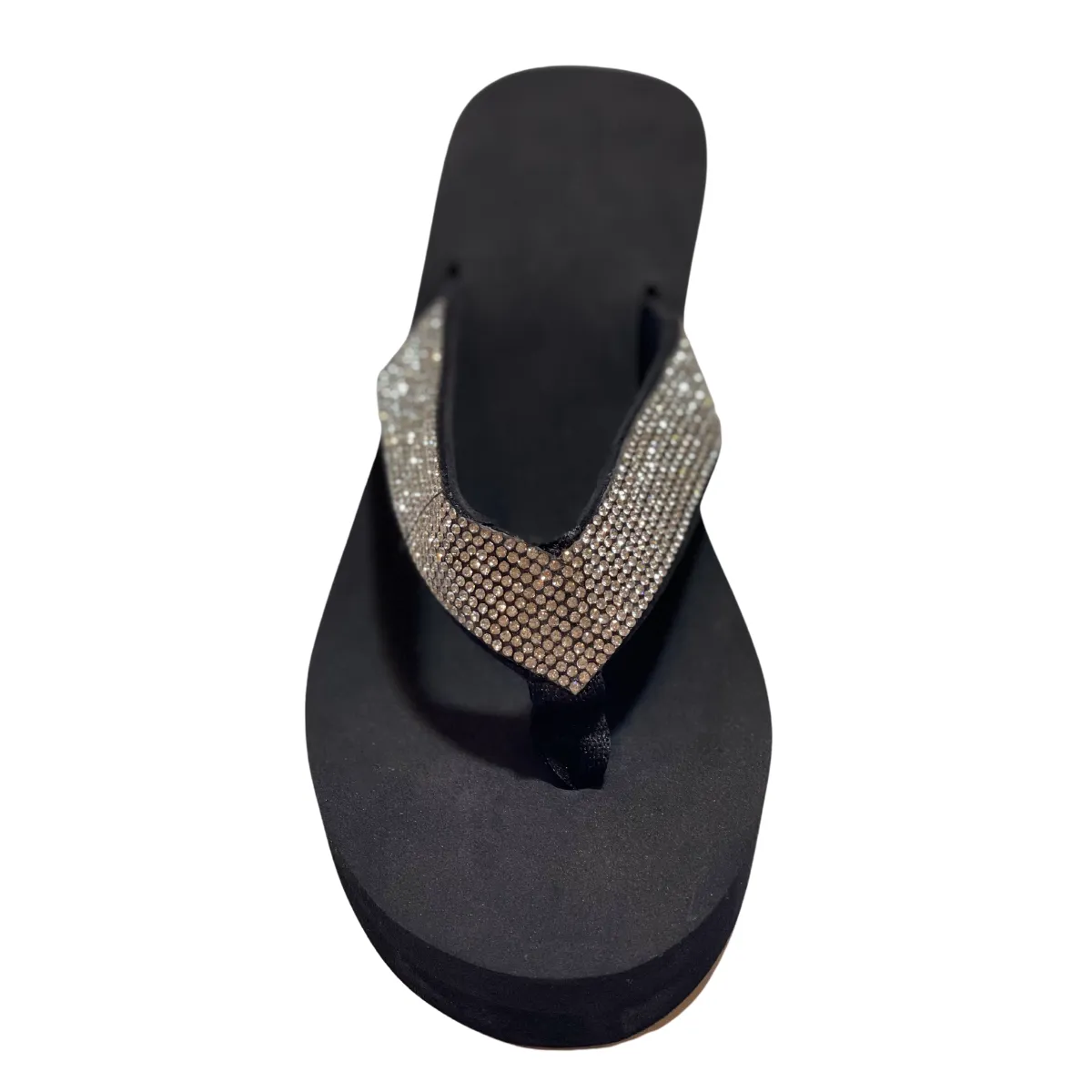 HELANA SEQUINS WEDGE FLIP-FLOP SANDALS