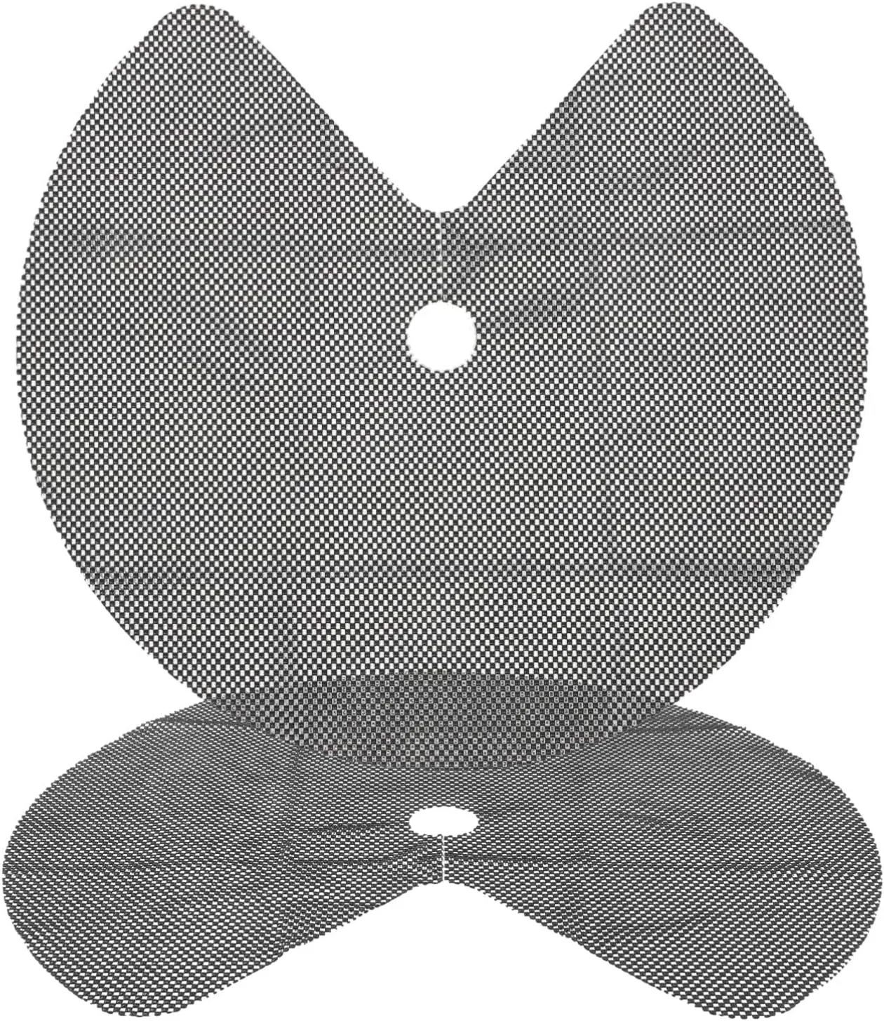 HEMOTON 2 Pcs Lazy Susan Shelf Liner 25.94 Inch Non Adhesive Circle Kitchen Liners for Drawer Refrigerator Pantry Sink,Black