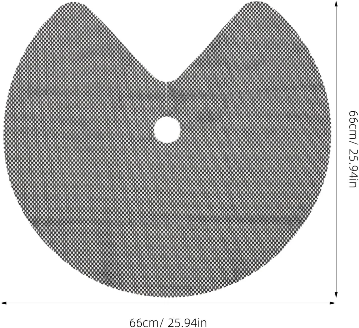 HEMOTON 2 Pcs Lazy Susan Shelf Liner 25.94 Inch Non Adhesive Circle Kitchen Liners for Drawer Refrigerator Pantry Sink,Black