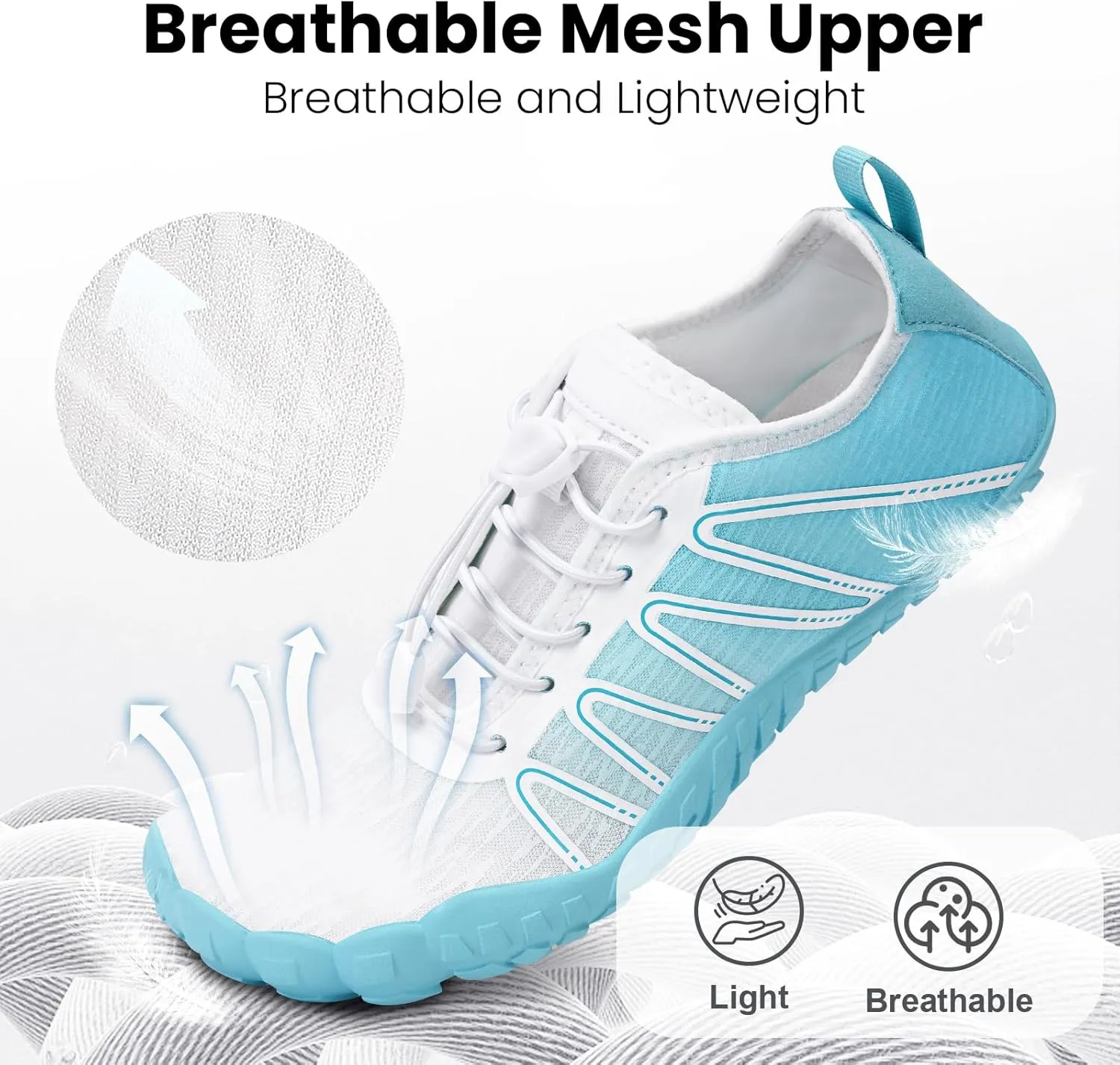Hike Barefoot Water Shoes Women Men, Pro Grounded Footwear Womens Mens Breathable Wide Toe Box Grounding Unisex for Outdoor Beach Swim Pool Hiking Kayaking Surfing