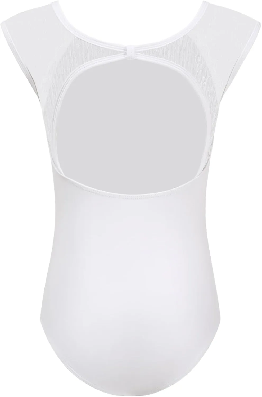 HIPPOSEUS Ballet Leotards for Girls Toddler Mesh Cap Sleeve Dance Leotard Gymnastics Outfits with Hollow Back,XM02