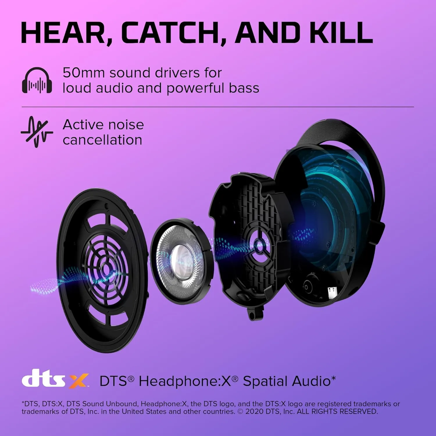 HyperX Cloud Stinger 2 - Wireless Gaming Headset – Compatible with PC. Noise-cancelling Swivel-to-mute Microphone, Comfortable Memory Foam, UP to 20 hours of battery life,Black