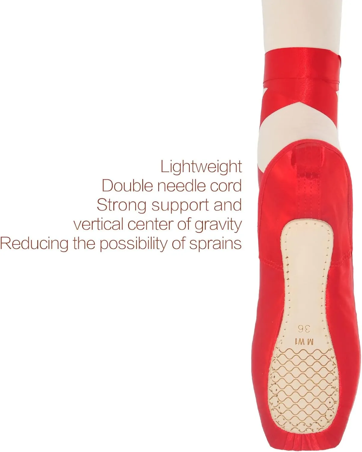 IJONDA Adult Ballet Pointe Shoes for Girls and Women with Toe Pads and Mesh Bag