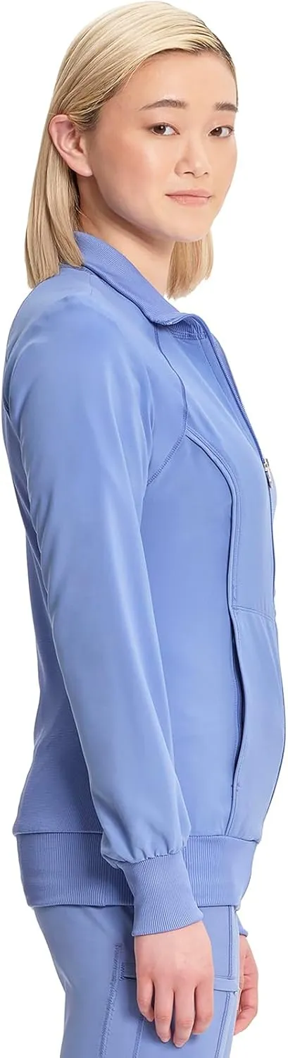 Infinity by Cherokee Zip Front Scrub Jackets for Women, 4-Way Stretch Fabric, 2391A