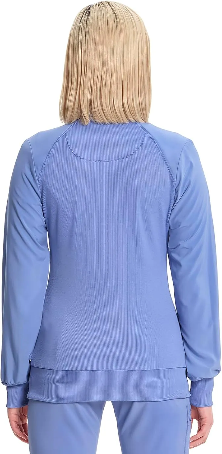 Infinity by Cherokee Zip Front Scrub Jackets for Women, 4-Way Stretch Fabric, 2391A