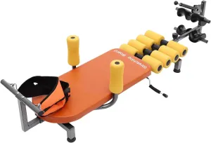 Inline Back Stretch Bench - Manual Neck and Back Decompression Stretcher - 286.6 lbs Weight Capacity - Adjustable, Portable Design for Home, Office, and Gym Tension Relief