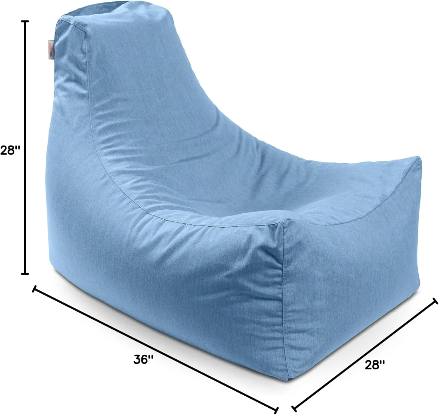 Jaxx Juniper Outdoor Bean Bag Patio Chair & Poolside Lounge, Ocean Blue
