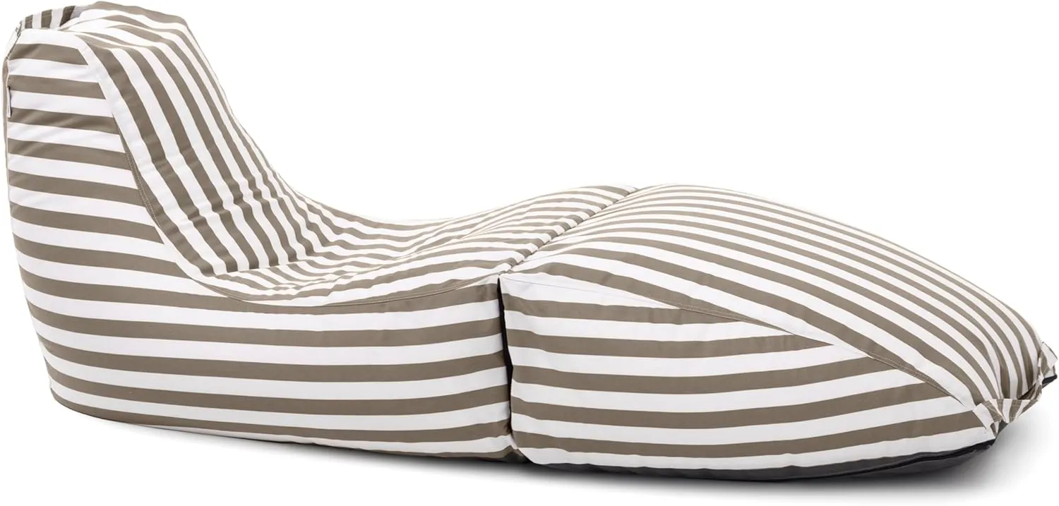 Jaxx Prado Outdoor Chaise Lounge, Taupe Stripes
