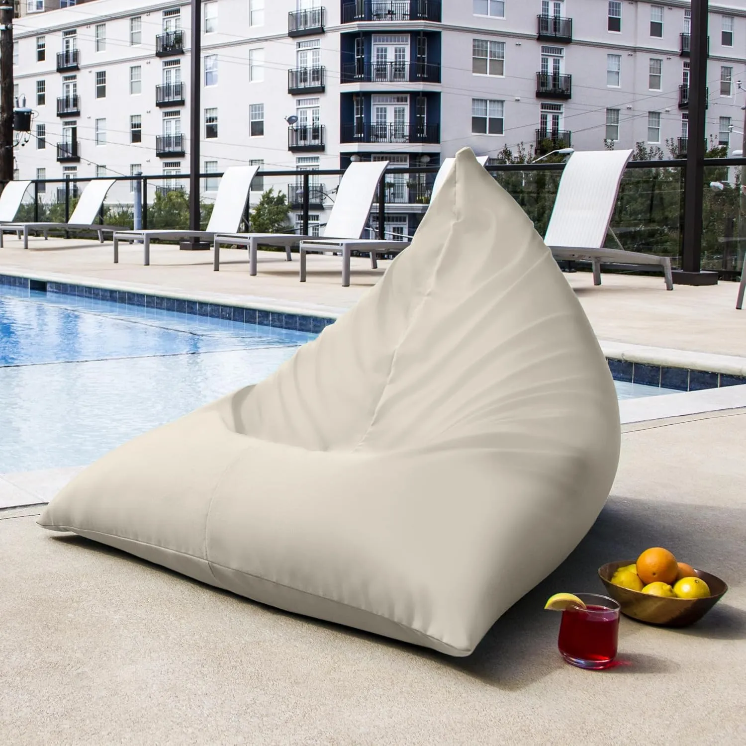 Jaxx Twist Outdoor Bean Bag Chair, Flax