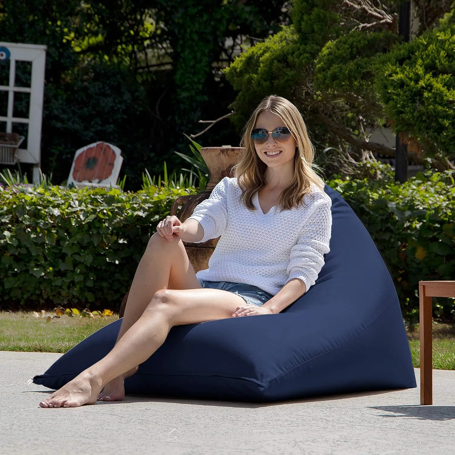 Jaxx Twist Outdoor bean bag chair, Navy
