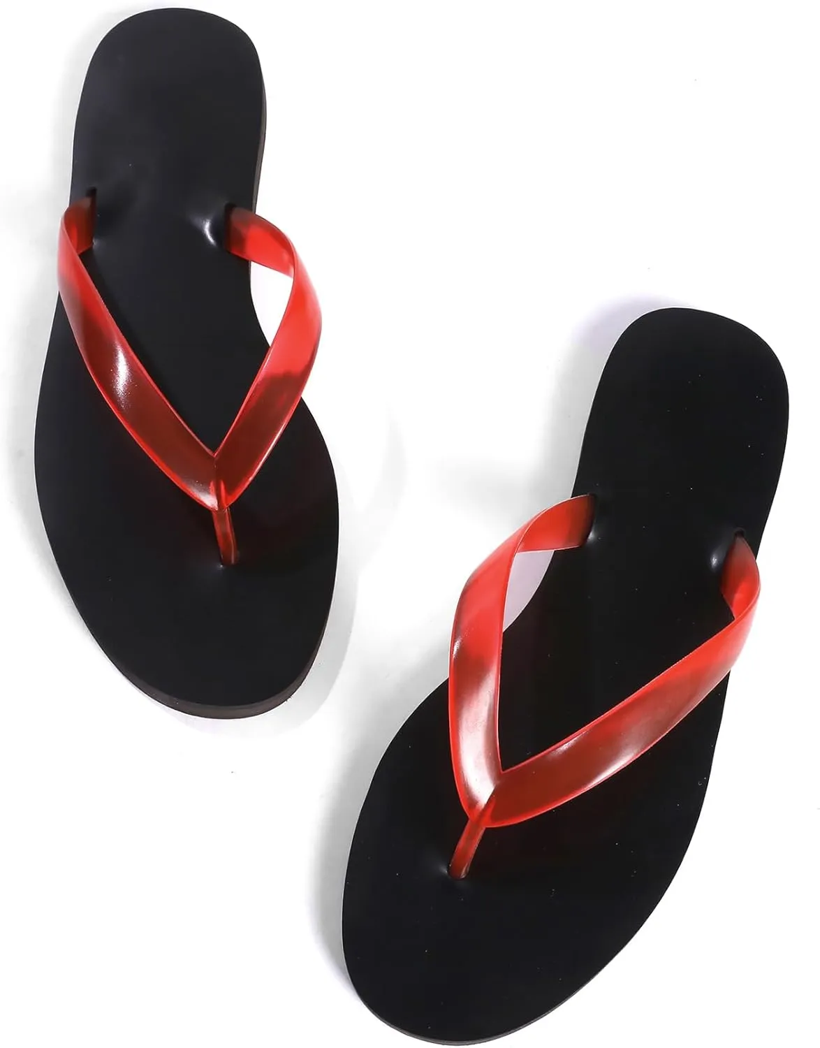 Jelly Beach Flip Flop Sandals for Women Clear Jelly Slip on Comfortable Thong Sandals Slides Sandals Women Dressy Shoes