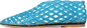 Jelly Mesh Ballet Flats for Women Fishnet PVC Clear Hollow Jellies Sandals Comfortable Beach Ballerina Flats Shoes