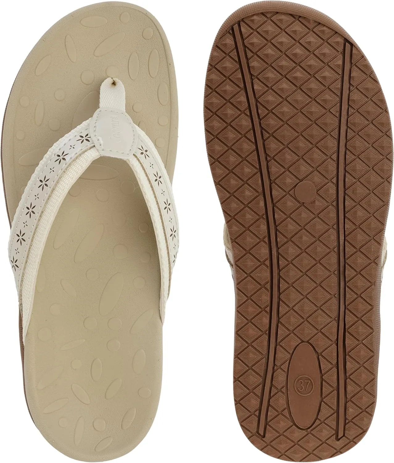 Joomra Women's Flip Flops Arch Support Orthotic Toe Post Thong Sandals