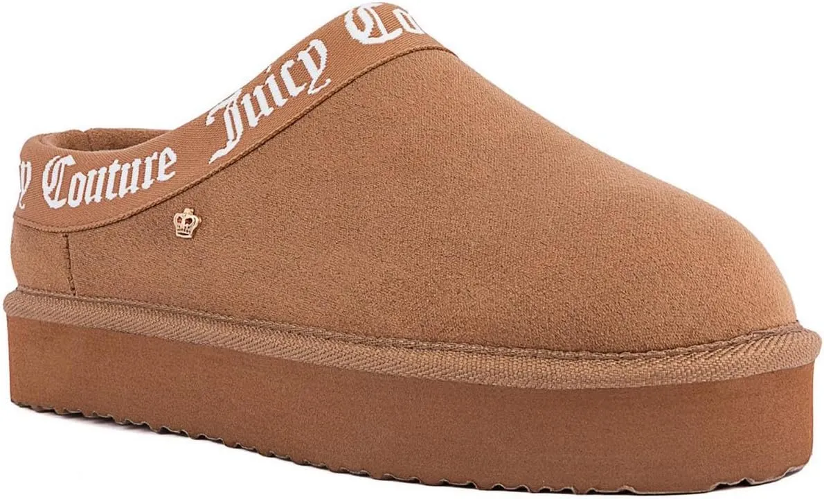 Juicy Couture Women's Faux Fur Mule Slippers – Cozy, Lightweight Slip-On for Indoor and Outdoor Comfort
