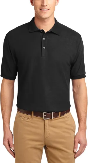 JustBlanks Men's Short Sleeves Silk Touch Polo Shirt 5-Ounce, Cotton-Poly Flat Knit Collar-Cuffs Polo Shirt for Men