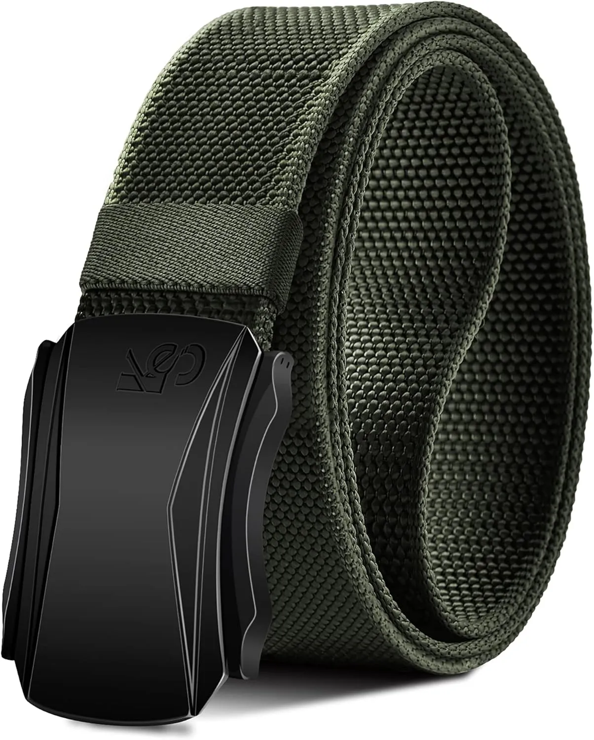 KEMISANT Mens Belt, Military Tactical Stretch Web Nylon Belt For Gift Men Hiking Hunting 1.5",Cut For Fit