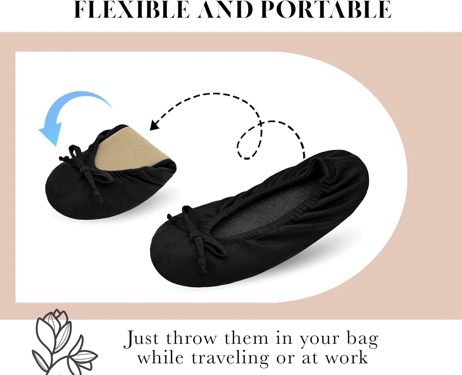 Keyela Women's Memory Foam House Fluffy Ballerina Slippers Ballet Shoes Fuzzy Cute Faux Fur Closed Toe Slip On Indoor Slippers