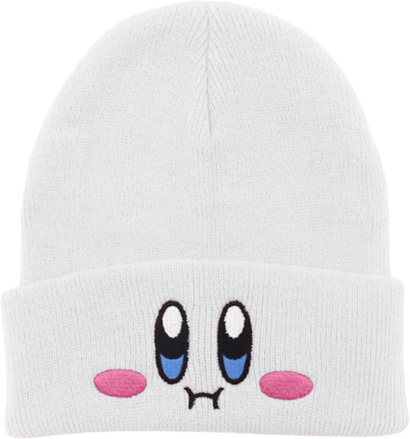 Kid-by Beanie Cute Anime Hat Kawaii Accessories Beanie Slouchy Embroided Face Knit Hats for Adult