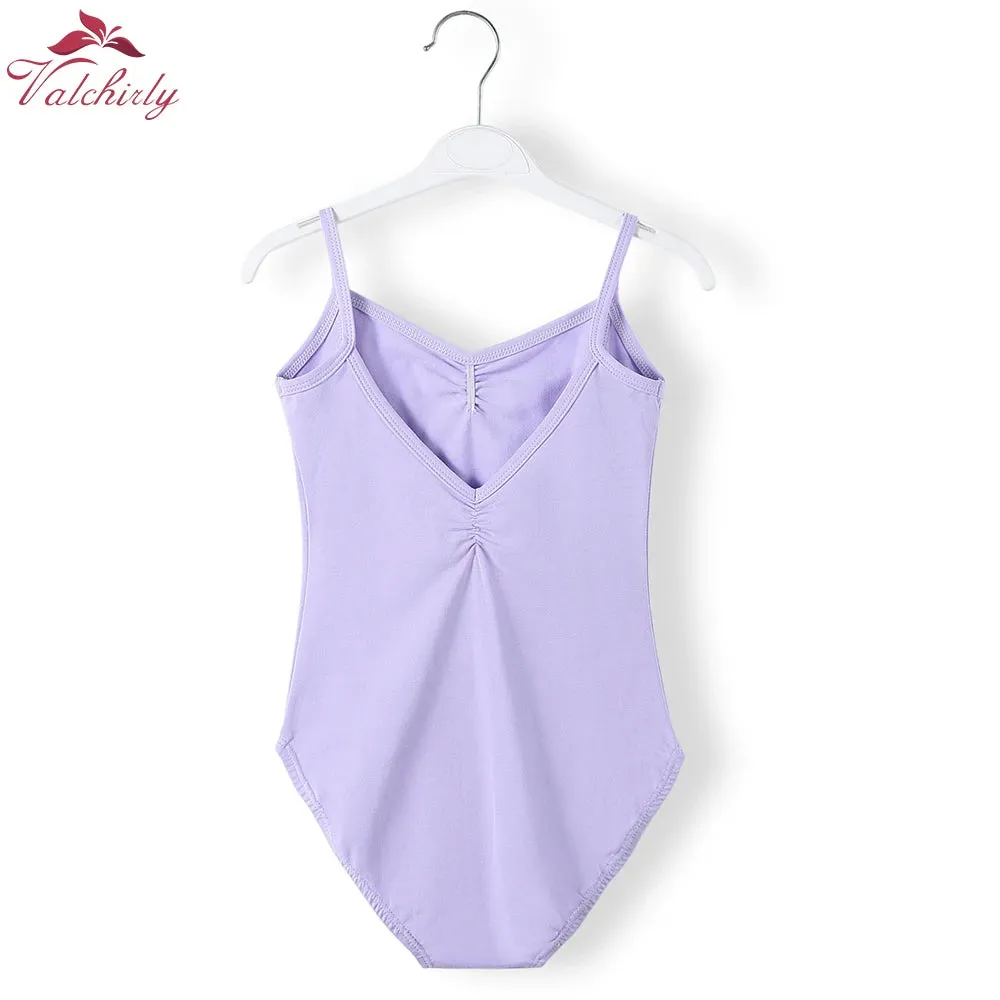 Kids Blue Cotton Ballet Leotard Ballerina Dance Costume Clothing