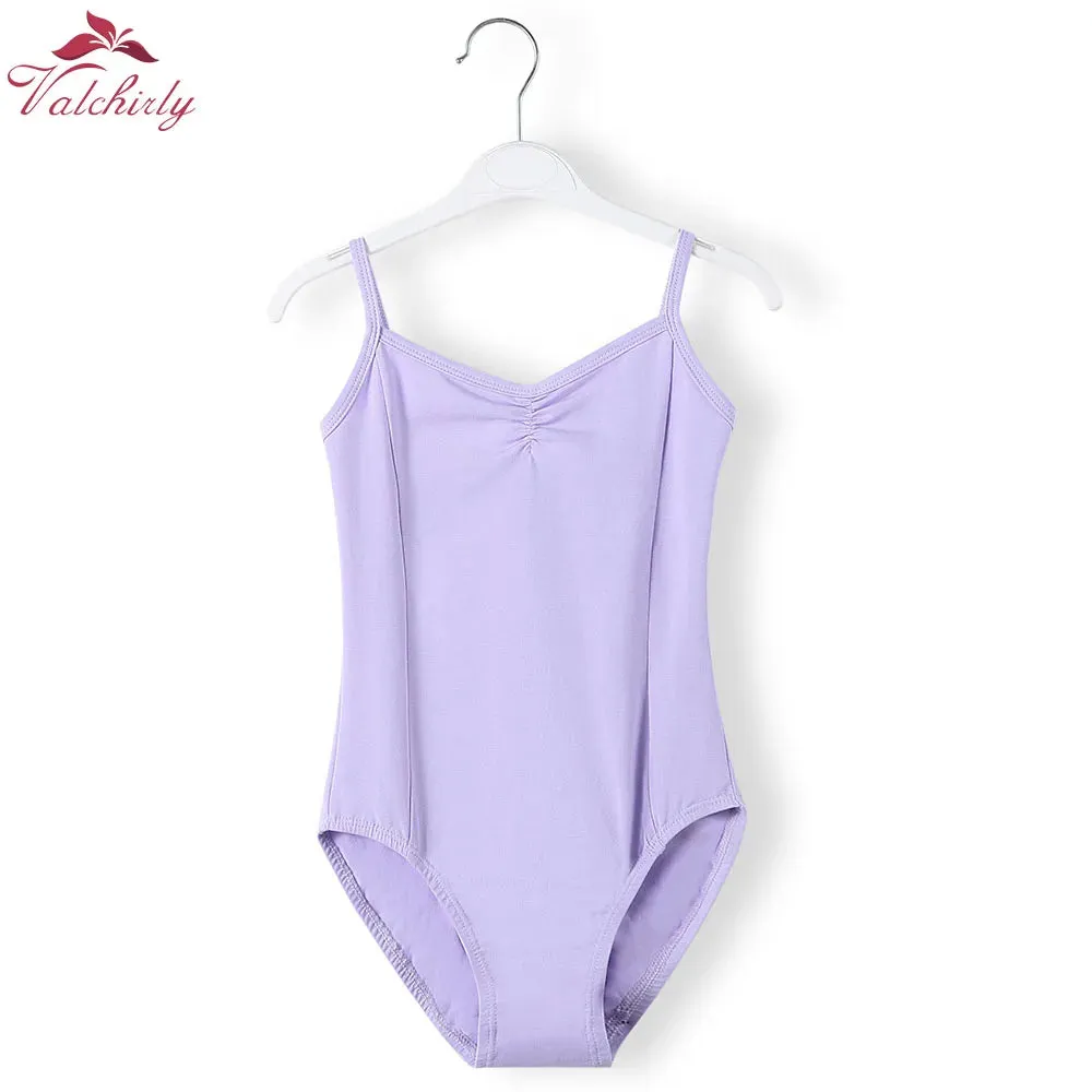 Kids Blue Cotton Ballet Leotard Ballerina Dance Costume Clothing