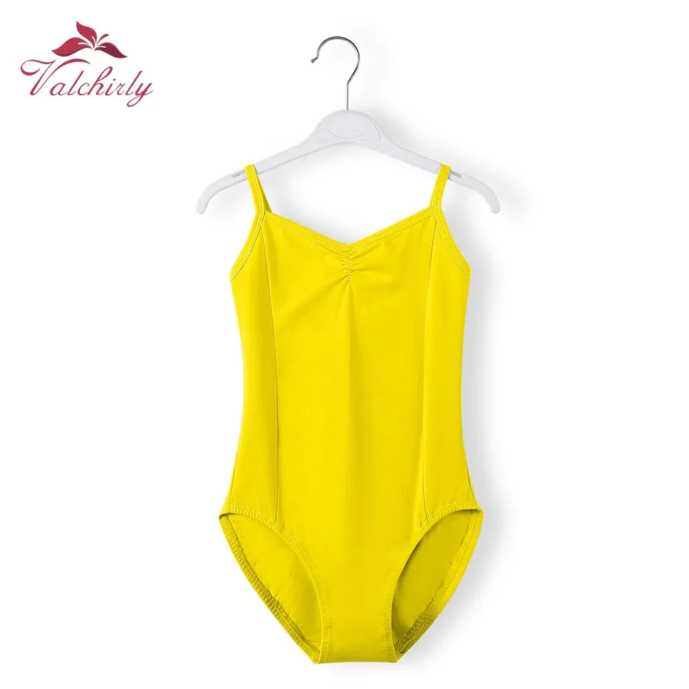 Kids Blue Cotton Ballet Leotard Ballerina Dance Costume Clothing