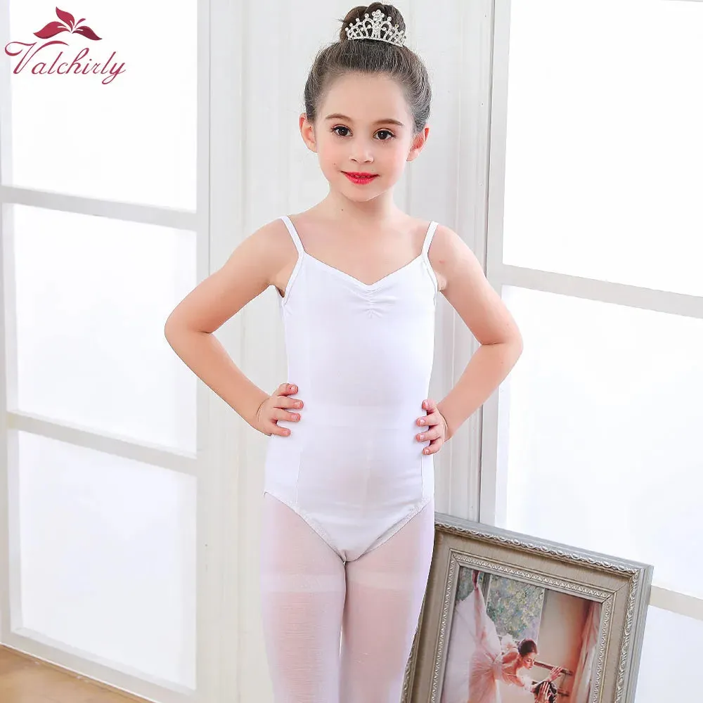 Kids Blue Cotton Ballet Leotard Ballerina Dance Costume Clothing