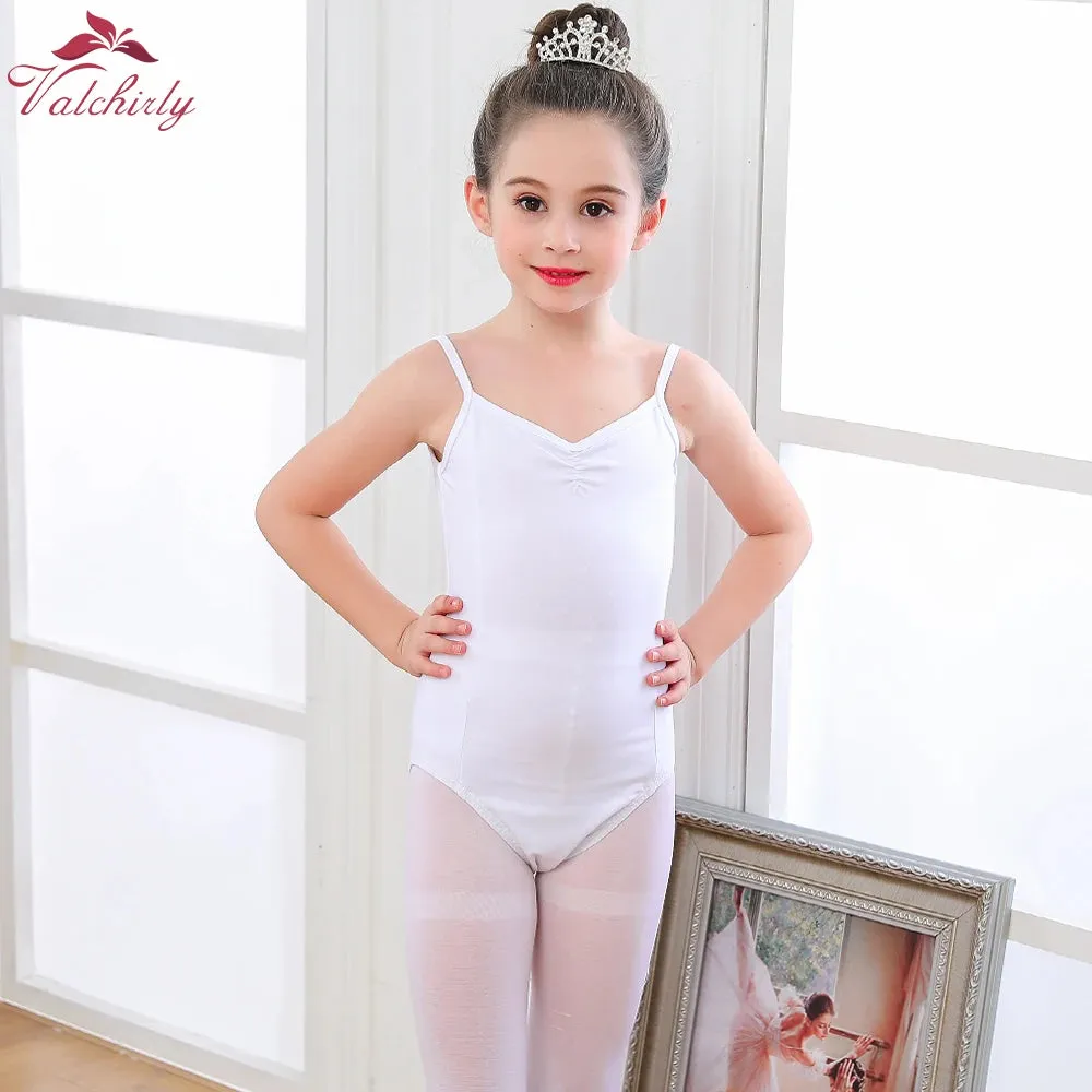Kids Blue Cotton Ballet Leotard Ballerina Dance Costume Clothing