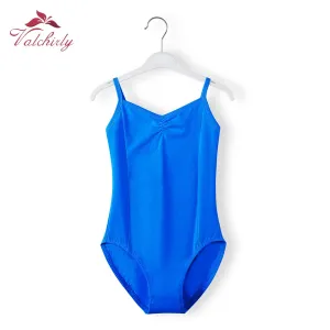 Kids Blue Cotton Ballet Leotard Ballerina Dance Costume Clothing