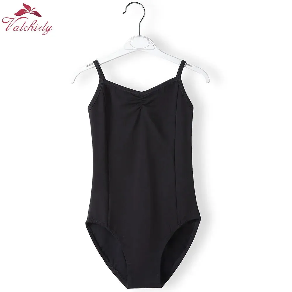 Kids Blue Cotton Ballet Leotard Ballerina Dance Costume Clothing