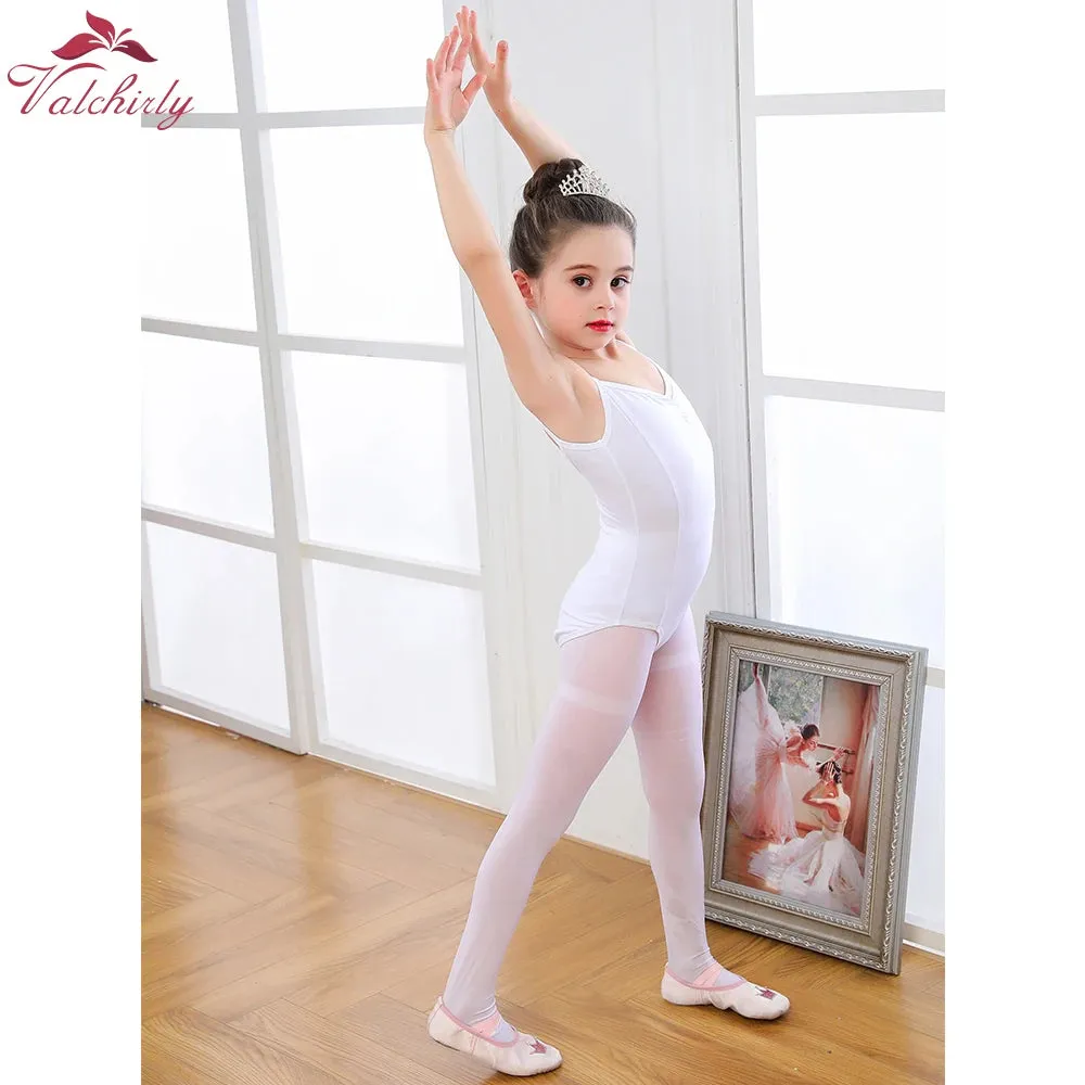Kids Blue Cotton Ballet Leotard Ballerina Dance Costume Clothing